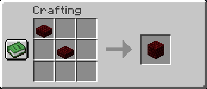 Red Netherbrick Slab to Red Netherbricks