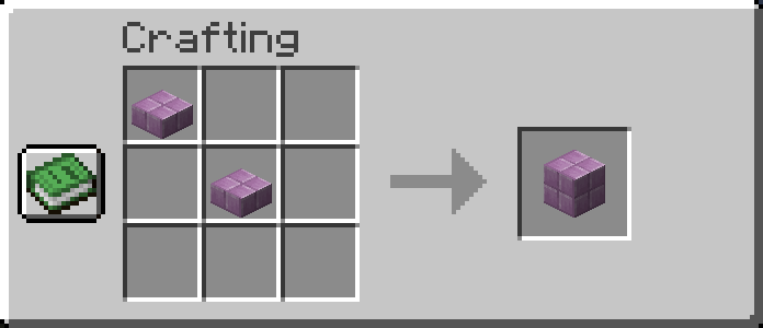 Purpur Slab to Purpur Block