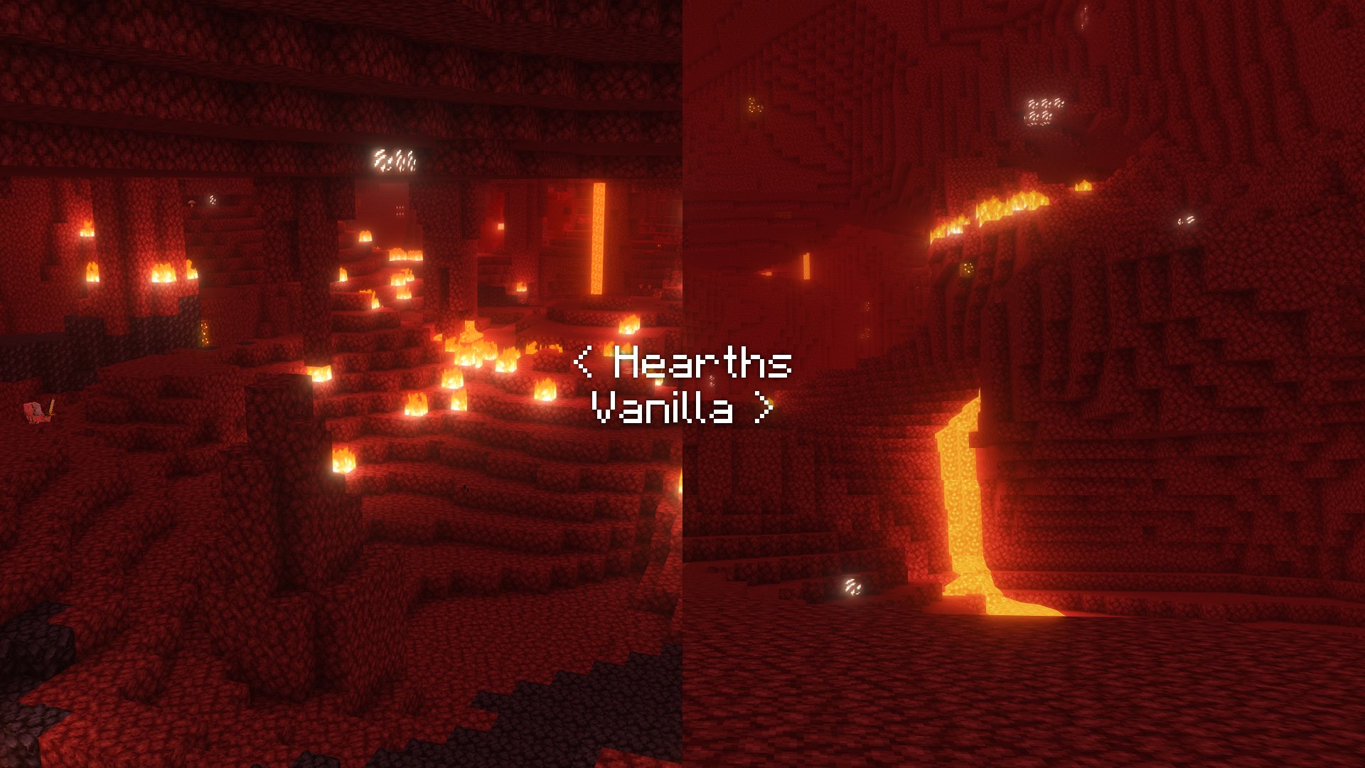 Comparison with vanilla Nether Wastes