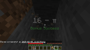 A bonus success whilst mining iron!