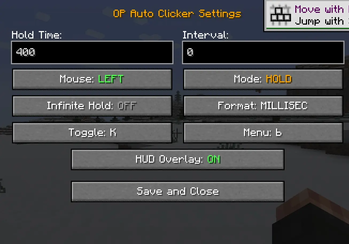 In-Game Configuration GUI