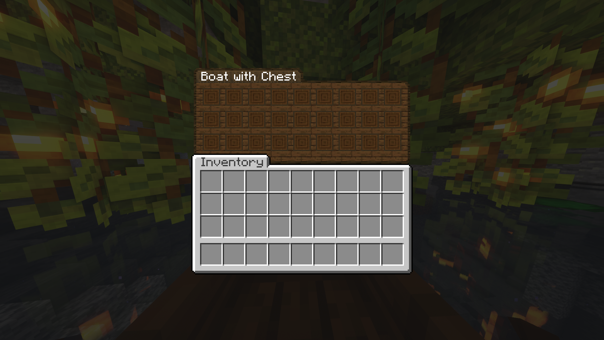 Dark oak boat with chest (light inventory)