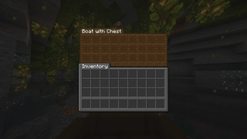 Dark oak boat with chest (dark inventory)