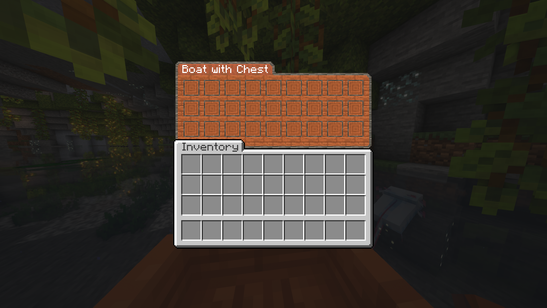 Acacia boat with chest (light inventory)