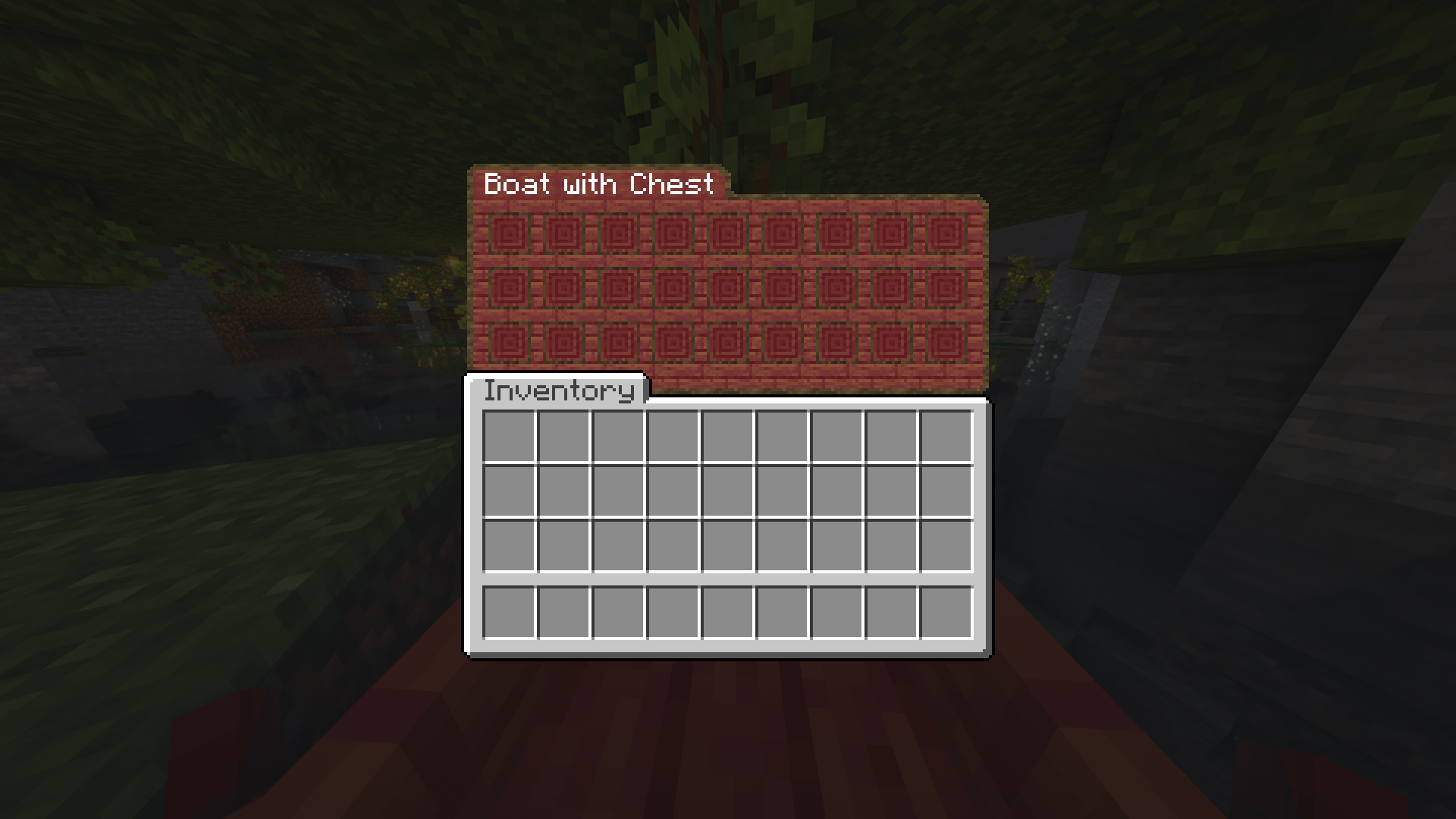 Mangrove boat with chest (light inventory)