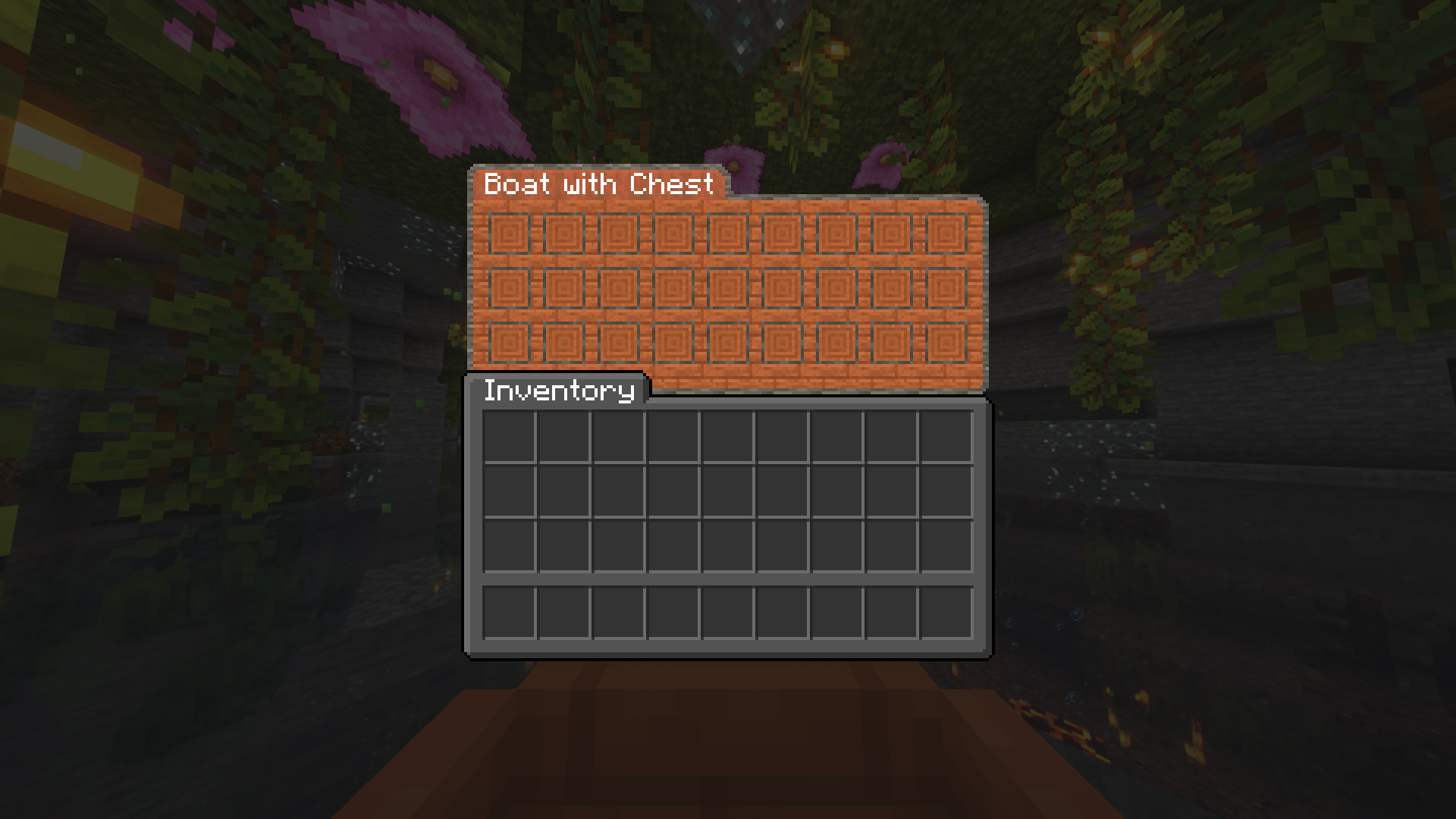 Acacia boat with chest (dark inventory)