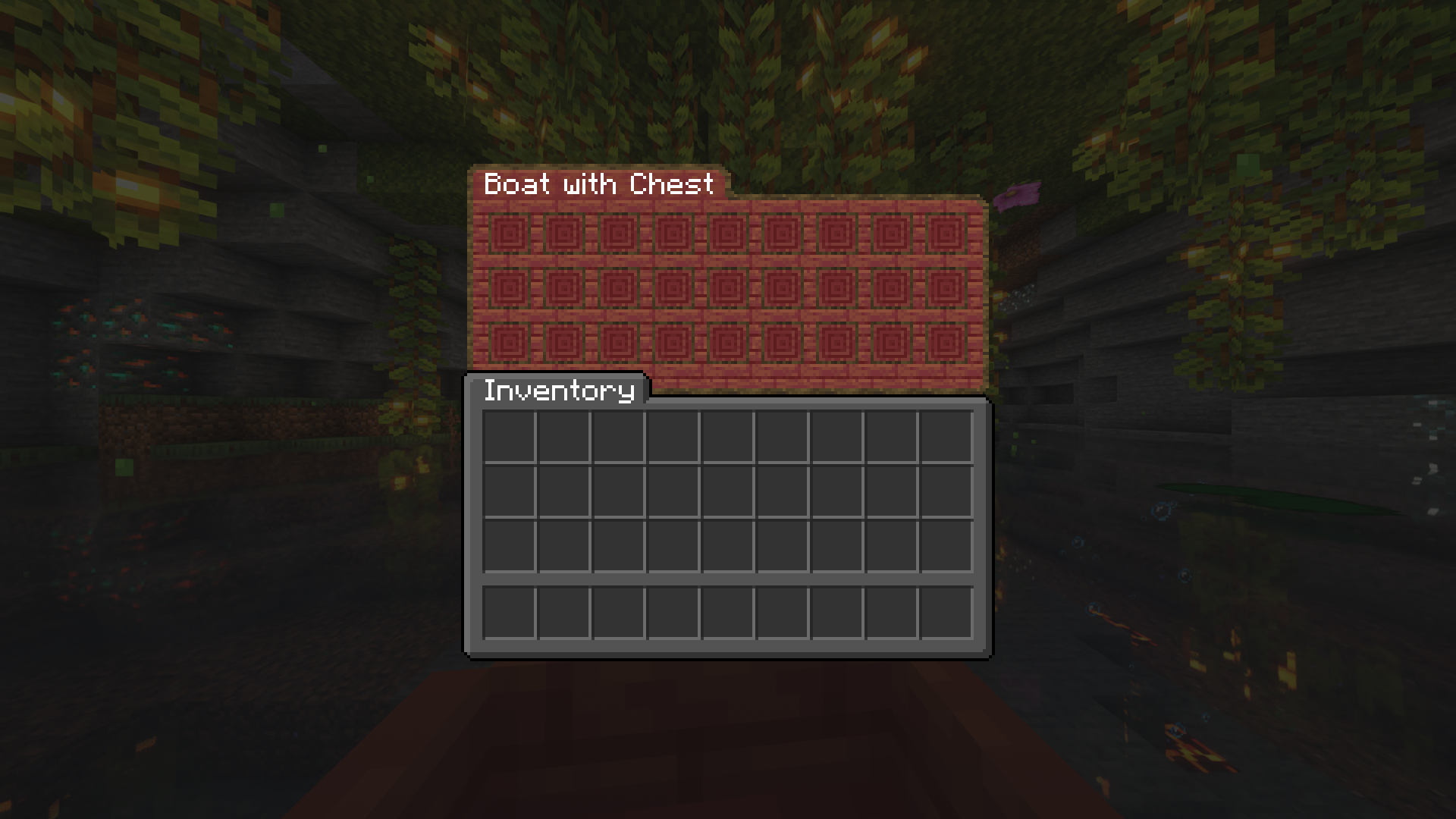 Mangrove boat with chest (dark inventory)