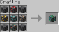 Ore block crafting recipe