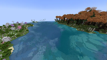 allium fields and witch hazel forest biomes with retinted waters