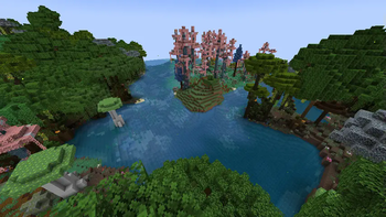 Skyrise Vale and forgotten forest with retinted waters