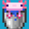 Animated 3D Axolotl bucket for Totem and Shield