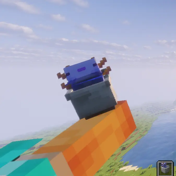Animated 3D Axolotl bucket for Totem and Shield — screenshot 5