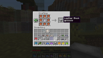Crafting white leather block