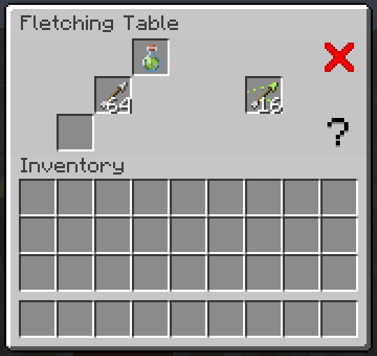 Tipped with normal potion