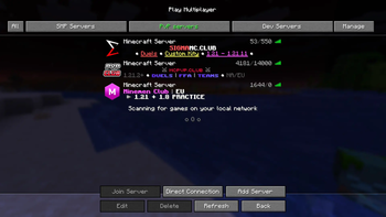 Multiplayer menu 