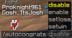 Available commands