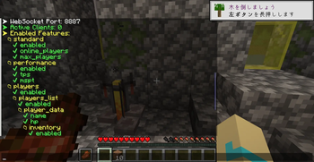 Result of command /omnisight status in Minecraft
