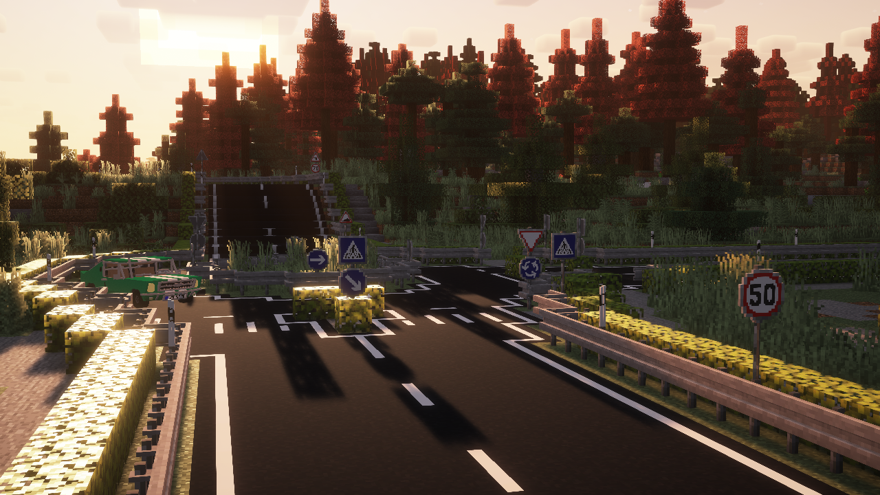 A Street Example build in the Overworld