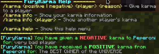 Karma help and karma received