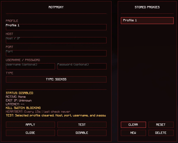 In-Game Proxy Configuration