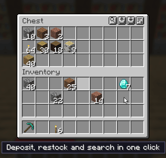 Deposit matching, restock, and Ctrl+F search