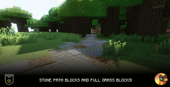 Stone Path Blocks and Full Grass Blocks