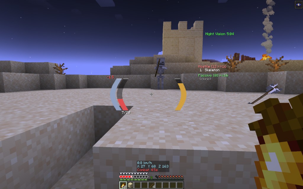 Center HUD in combat