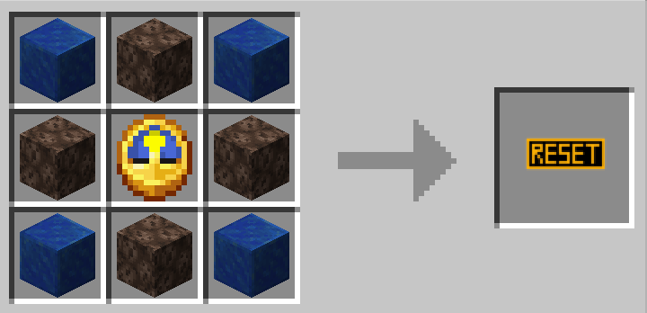 Reset Button crafting recipe