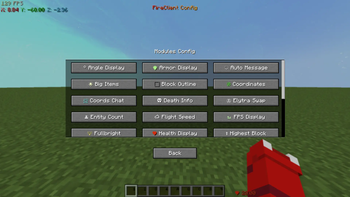 Module Select screen