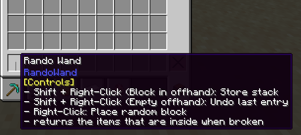 Wand controls