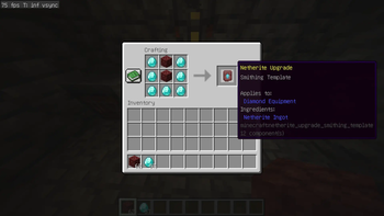 Netherite upgrade recipe