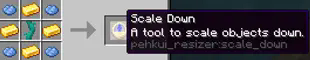 Scale Down Item Recipe