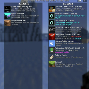 Resource Packs available by default