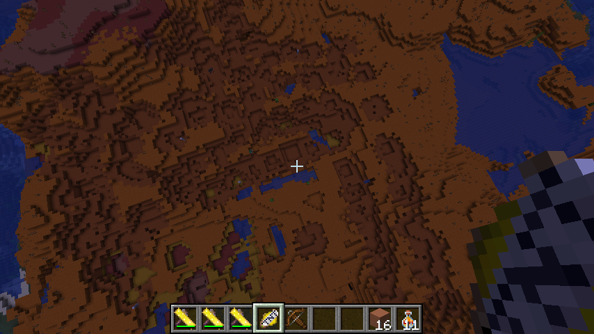 A landscape riddled with explosion craters