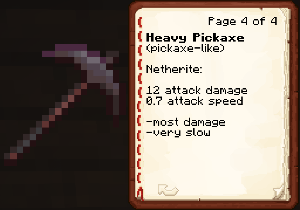 Heavy Pickaxe explained