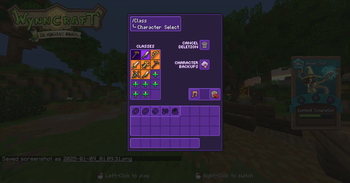 The /class menu