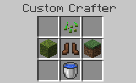 The recipe for Boots of Ostara in a Custom Crafter