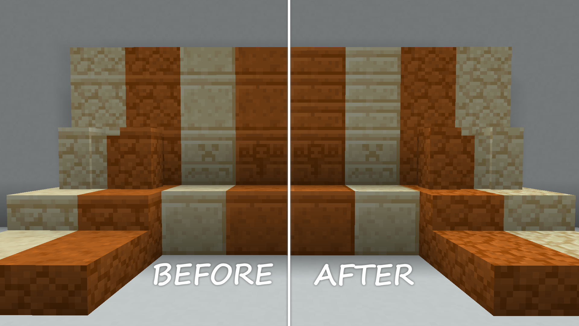 Before / After comparison