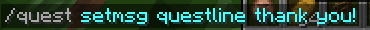 quest end message comes from npc