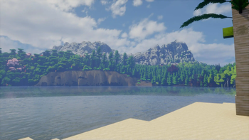 A scenic mountain lake