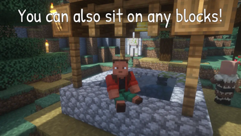 You can also sit on any blocks!