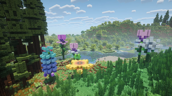 Overgrown flowers