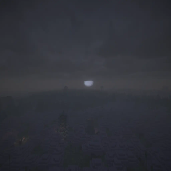 Overworld, night, rainy weather