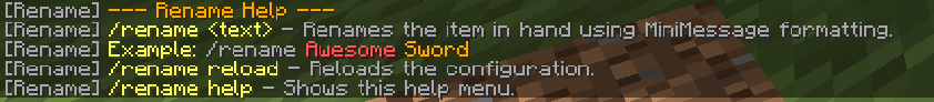 Rename help