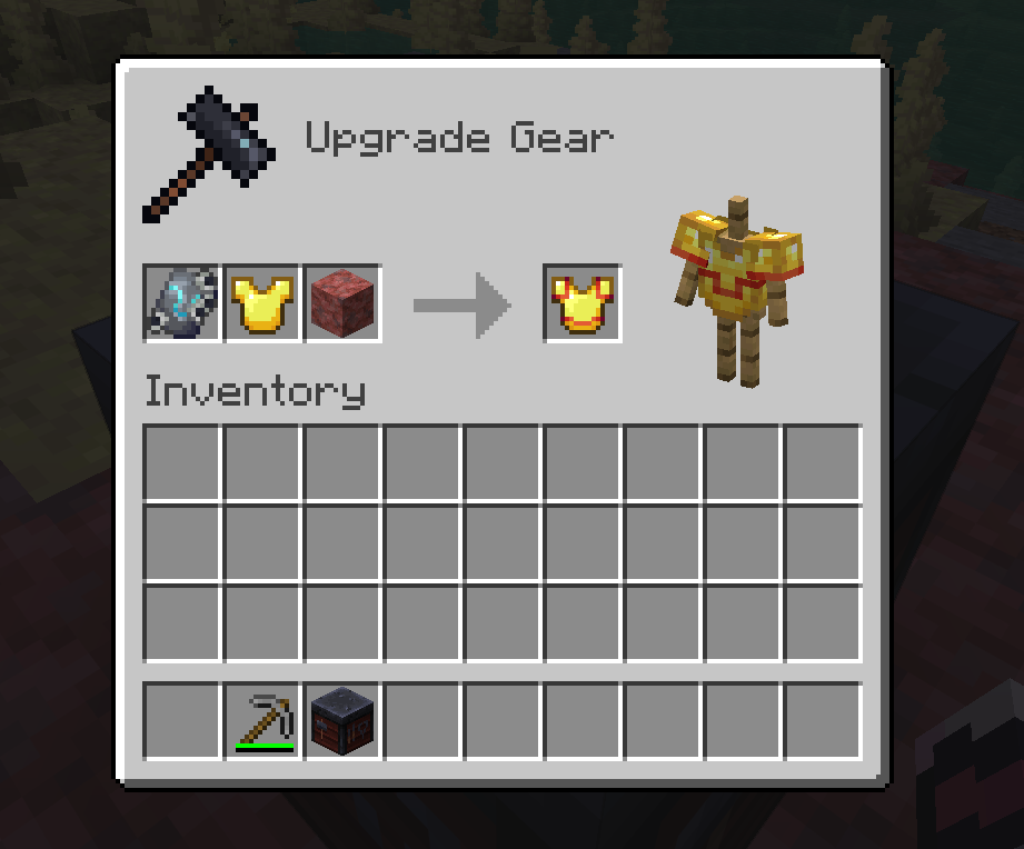 Image of cinnabar being used to trim armor