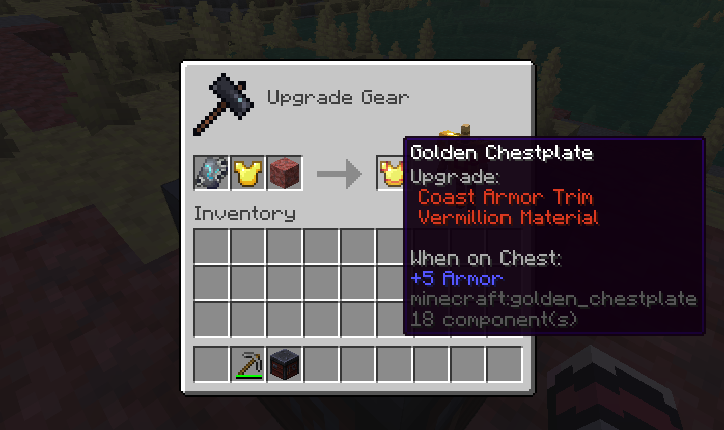Image of vermillion trim material description