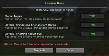 Legacy Bugs Server Permission View