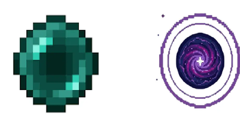 an image showing the new ender pearl next to the old one
