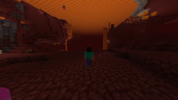 Gravity crystals on the nether roof