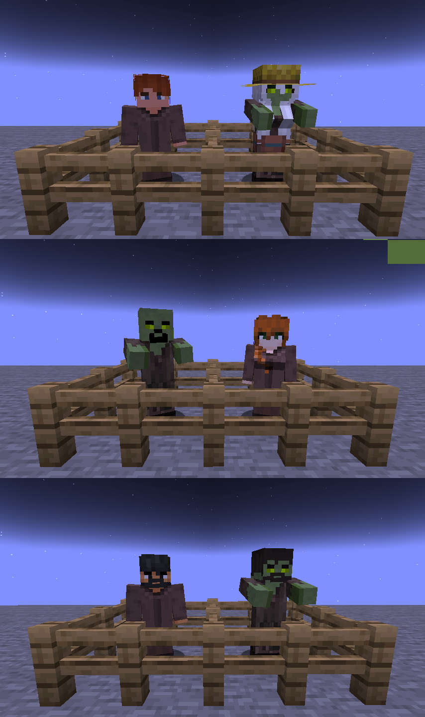 Repeated zombification and curing changes the villager's UUID and appearance.